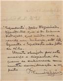 Carta de Viana Rodrigues ao Capitão do Porto de Quelimane, Primeiro-tenente Manoel Maria Sarmento Rodrigues