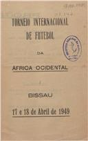 Programa do Torneio Internacional de Futebol da África Ocidental, disputado em 1949.