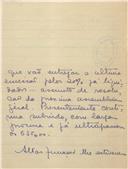 Carta do Ajudante de Campo do Ministro da Marinha, Primeiro-tenente Jerónimo Henriques Jorge ao Capitão-tenente Manoel Maria Sarmento Rodrigues