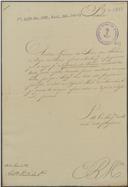 Carta de António Lourenço da Silva, proprietário de uma fábrica de pregos nos Olivais.