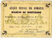 Bilhete de Identidade da Acção Social da Armada, Artur Caetano Dias.