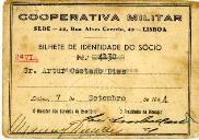 Cartão da Cooperativa Militar, Artur Caetano Dias.