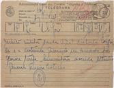 Telegrama do General Teixeira Botelho saudando o Comandante Manoel Maria Sarmento Rodrigues , bem como a guarnição do N. R. P. “Lima”