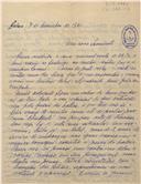 Carta do Capitão-de-fragata Liberal da Câmara, Adjunto da 3ª Divisão do Estado Maior Naval, ao Comandante Manoel Maria Sarmento Rodrigues
