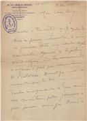 Carta do Dr. Luís Carlos da Conceição a Manoel Maria Sarmento Rodrigues 