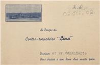Cartão das Praças do N. R. P. “Lima” ao Comandante Manoel Maria Sarmento Rodrigues