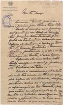 Carta de Carlos Abreu ao Capitão do Porto do Chinde, Primeiro-tenente Manoel Maria Sarmento Rodrigues