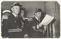 Visita do Presidente da República, Almirante Américo Deus Rodrigues Thomaz (Américo Deus Rodrigues Tomás) à Escola Naval.
